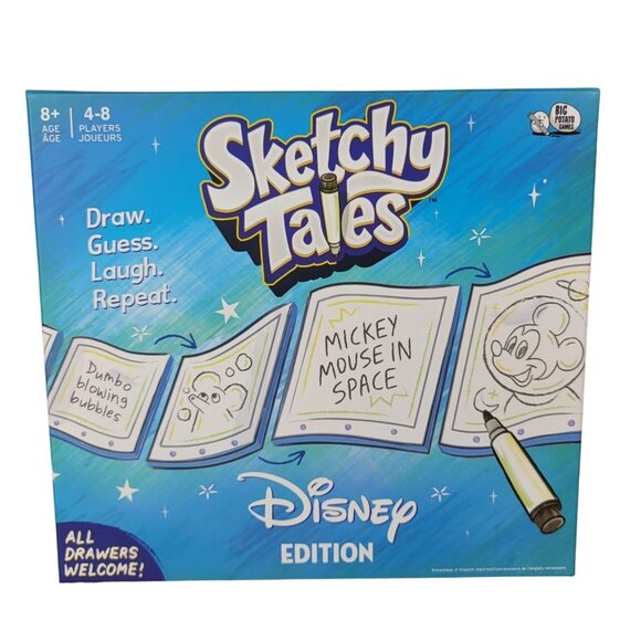 Sketchy Tales Disney Editi Family Game Age 8+ Draw Guess Describe 4+ Players NEW - Picture 1 of 8